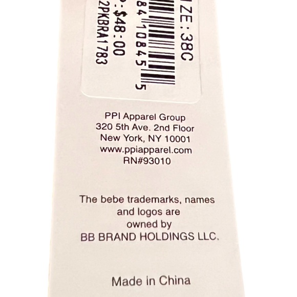 bebe intimates NWT Size 38C Pink and White Gentle Lift Full Cover Bras (I001) - Picture 12 of 13